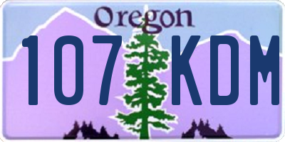 OR license plate 107KDM