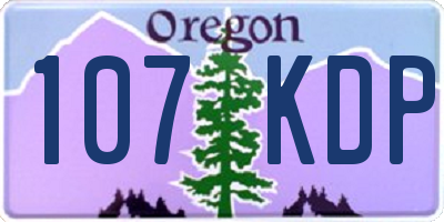 OR license plate 107KDP