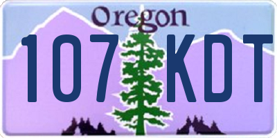 OR license plate 107KDT