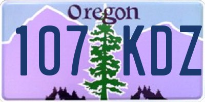 OR license plate 107KDZ