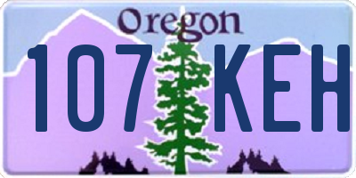 OR license plate 107KEH