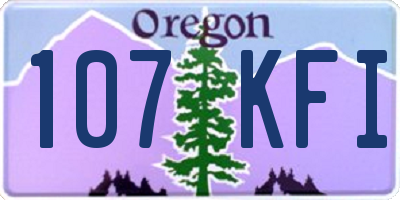 OR license plate 107KFI