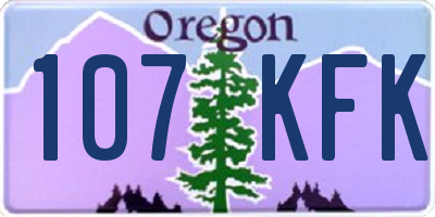 OR license plate 107KFK