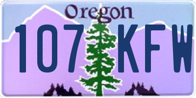 OR license plate 107KFW