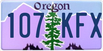 OR license plate 107KFX