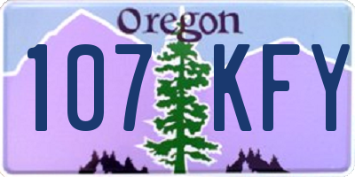 OR license plate 107KFY