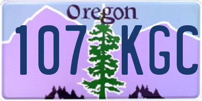 OR license plate 107KGC