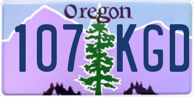 OR license plate 107KGD