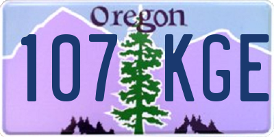 OR license plate 107KGE