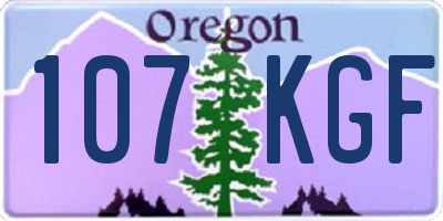 OR license plate 107KGF