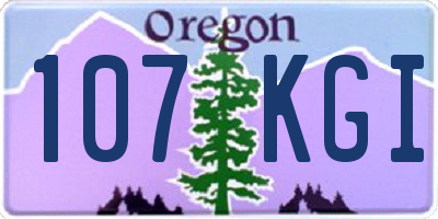 OR license plate 107KGI