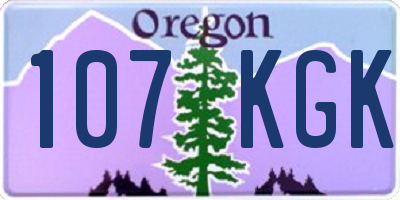 OR license plate 107KGK