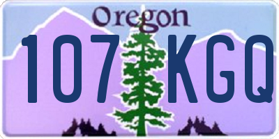 OR license plate 107KGQ