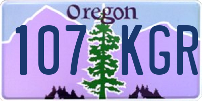 OR license plate 107KGR