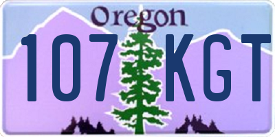 OR license plate 107KGT