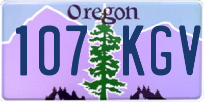 OR license plate 107KGV