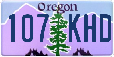 OR license plate 107KHD