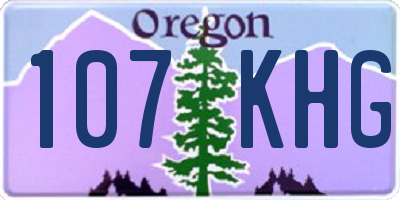 OR license plate 107KHG