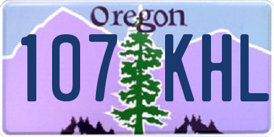 OR license plate 107KHL