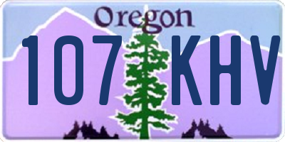OR license plate 107KHV
