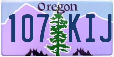 OR license plate 107KIJ