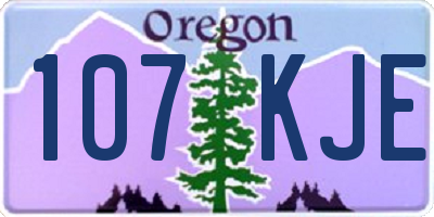 OR license plate 107KJE