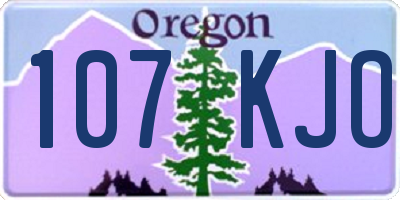 OR license plate 107KJO