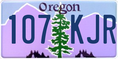 OR license plate 107KJR