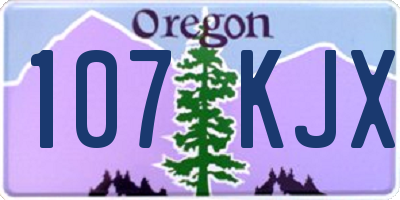 OR license plate 107KJX
