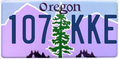 OR license plate 107KKE