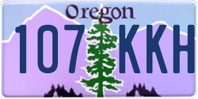 OR license plate 107KKH