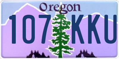OR license plate 107KKU