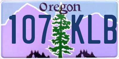 OR license plate 107KLB