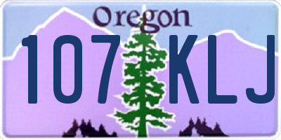 OR license plate 107KLJ