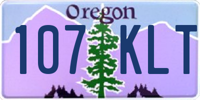 OR license plate 107KLT