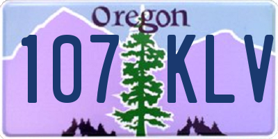 OR license plate 107KLV
