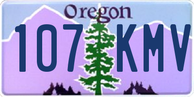 OR license plate 107KMV