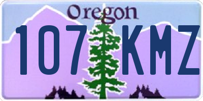 OR license plate 107KMZ