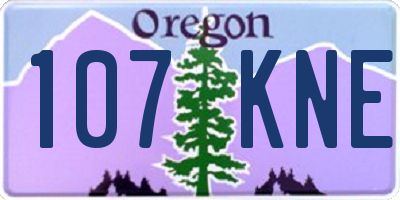 OR license plate 107KNE