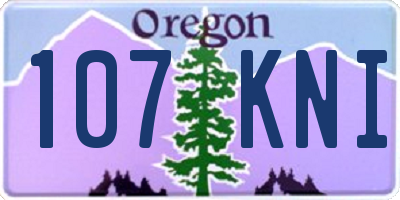 OR license plate 107KNI