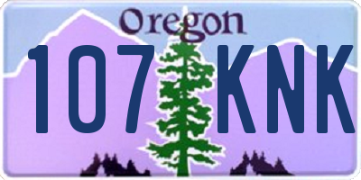 OR license plate 107KNK
