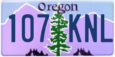 OR license plate 107KNL
