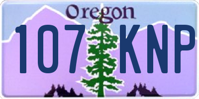 OR license plate 107KNP