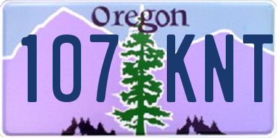 OR license plate 107KNT