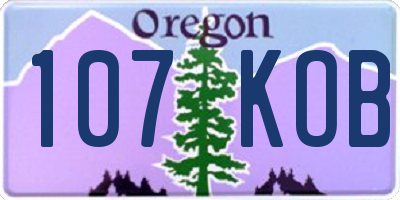 OR license plate 107KOB