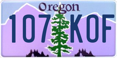 OR license plate 107KOF