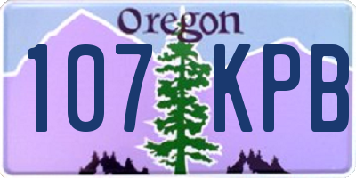 OR license plate 107KPB