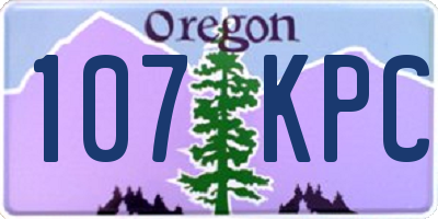 OR license plate 107KPC