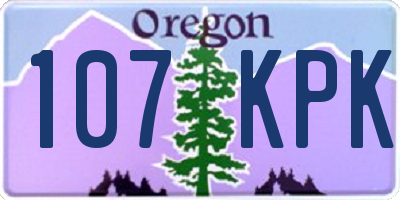 OR license plate 107KPK