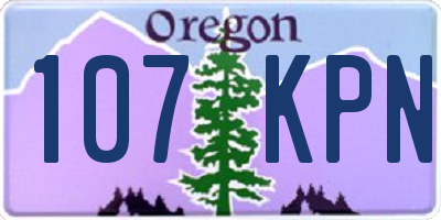 OR license plate 107KPN